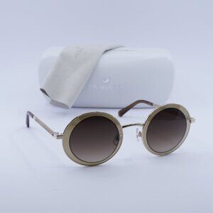 Final Price! Swarovski SK0199 32F Gold/Brown Sunglasses